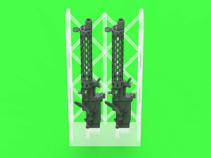 Aircraft detailing sets (resin) 1/48 German WW I machine gun Spandau LMG 08/15 (2 pcs) - with LONG charging handle - complete guns incl. 3D resin & brass parts