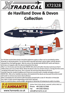 Decal 1/72 de Havilland Dove & Devon Collection (6) (Xtradecal)