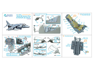AV-8B Harrier II Plus 3D-Printed & coloured Interior on decal paper (UMa) (with 3D-printed resin parts)