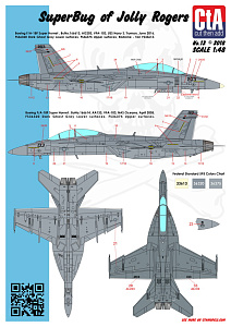 Decal 1/48 "SuperBug of Jolly Rogers" - VFA-103 Boeing F/A-18F Super Hornet (Cut then Add)