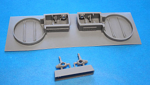 Additions (3D resin printing) 1/48 Spitfire VIII/IXc Wheel Well Set (for Hasegawa) (Vector) 