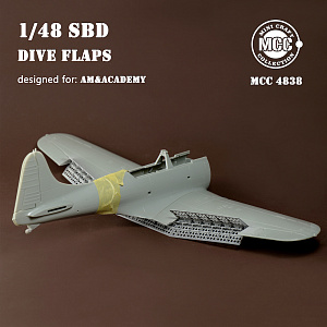 Additions (3D resin printing) 1/48 Douglas SBD Dauntless dive flaps (designed to be used with Accurate Miniatures and Academy kits)[SBD-1 SBD-2 SBD-3 SBD-4 SBD-5 SBD-6]