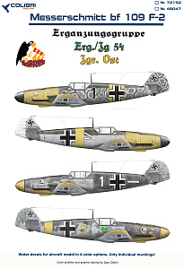 Decal 1/72 Bf-109 F-2 ErgGr.JG54/ ErgJGr. Ost (Colibri Decals)