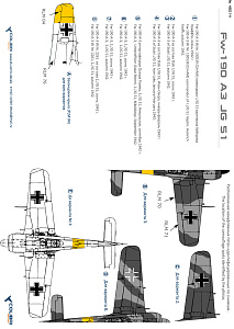 Decal 1/48 Fw-190 A3 JG 51 part II (Colibri Decals)