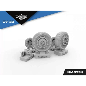 Additions (3D resin printing) 1/48 HIGHLY DETAILED WHEEL SET SU-33 (Temp Models)