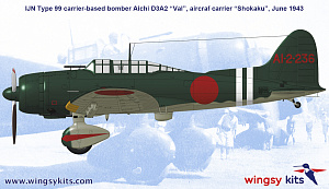 Model kit 1/48 Aichi D3A2 "Val" IJN Type 99 Carrier-based dive bomber (Wingsy Kits)