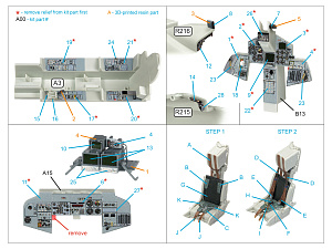 Tornado F.3 3D-Printed & coloured Interior on decal paper (Revell) (with 3D-printed resin parts)