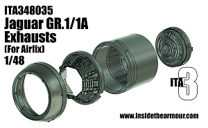 Additions (3D resin printing) 1/48 BAC/SEPECAT Jaguar GR.1/GR.1A Exhausts (designed to be used with 2025 release Airfix kits)