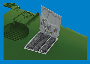 Additions (3D resin printing) 1/48 Curtiss P-40E Warhawk gun bays 3D-Printed 1/48 (designed to be used with Eduard kits)