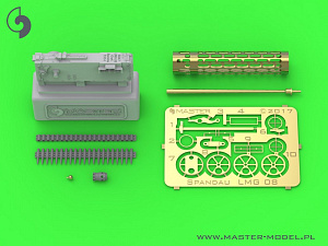 Aircraft detailing sets (brass) 1/32 German WW I machine gun Spandau LMG 08 (1pc) - with cooling jacket ver.3 