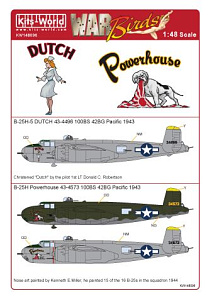 Decal 1/48 North-American Mitchell B-25H-5 (Kits-World)