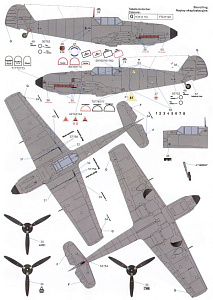 Decal 1/32 Messerschmitt Bf-109E-4 (4)) (Techmod)