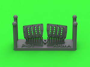 Aircraft detailing sets (resin) 1/72 P-51 Mustang - carburator air filter cover - RAF louvred type - version A (Arma Hobby)