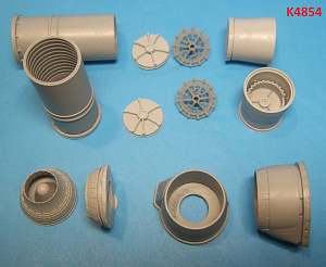 Additions (resin) 1/48 F-14A Tomcat Exhaust Nozzles P&W TF-30-F-414 (varied) for HobbyBoss (Katran)  