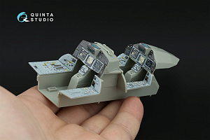 Eurofighter Typhoon Twin-seater (Powered-up Displays) 3D-Printed & coloured Interior on decal paper (Trumpeter) (Small version)
