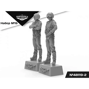 Figures (resin) 1/48 PIlots of the Russian Aerospace Forces (SVO) PSO SET NAZ-IR No.15-2 (Temp Models)