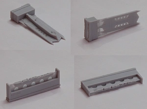 Additions (3D resin printing) 1/72Two-post beam holder with FAB-250M62 bombs (Advanced Modeling) 