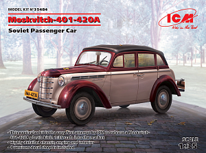 Model kit 1/35 Moskvitch-401-420A Soviet Passenger Car (ICM)