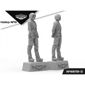 Figures (resin) 1/48 PIlots of the Russian Aerospace Forces (SVO) PSO SET NAZ-IR No.15-3 (Temp Models)