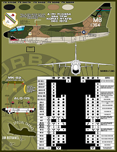 Decal 1/48 LTV A-7D Corsair II. 'Man-Eater SLUFs' 