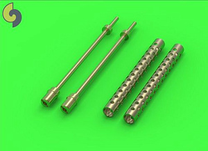 Military vehicle detailing sets (metal) 1/35 Browning M1919 .30 cal machine gun barrels-one piece muzzle (cylindrical shape) (2pcs)