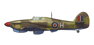 Model kit 1/48 Hurricane Mk IIb Reconnaissance (3x camo) (Arma Hobby)