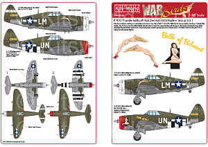 Decal 1/48 Republic P-47D Thunderbolt 'Razorback' (Kits-World)