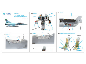 Mirage 2000C 3D-Printed & coloured Interior on decal paper (Dream Model)