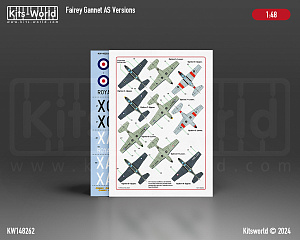 Decal 1/48 Fairey Gannet AS.1/AS.4/AS.6/T.5/COD.4 (Kits-World)