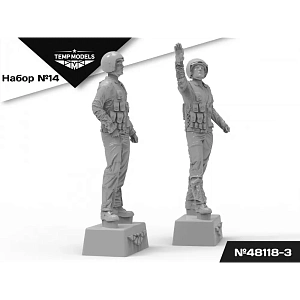 Figures (resin) 1/48 PIlots of the Russian Aerospace Forces (SVO) PSO SET NAZ-IR No.14-3 (Temp Models)