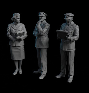 Addition (resin) 1/32 "Allied Headquarters of World War II (6 figures)" (SX-Art)