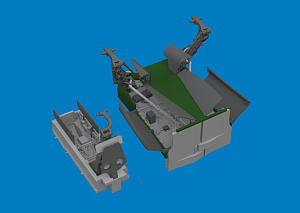Additions (3D resin printing) 1/48 Sepecat Jaguar GR.1/GR.1A wheel bays & undercarriage legs (3D-Printed) 1/48 (designed to be used with Airfix kits)