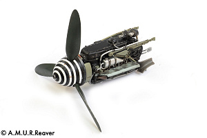 Additions 1/24 The cowl and propeller blades for the Bf109G-6 model (A.M.U.R.Reaver) 
