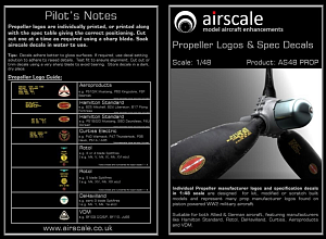 Decal 1/48 Propeller Blade Logos (Airscale)