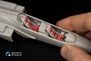 Kawasaki T-4 3D-Printed & coloured Interior on decal paper (Hasegawa) (with 3D-printed resin parts)