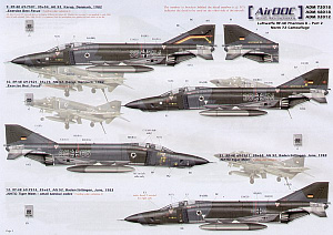 Decal 1/32 McDonnell RF-4E Phantoms Luftwaffe Part 2 (Airdoc)