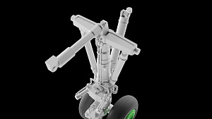 Additions (3D resin printing) 1/72 Ilyushin IL-18, Il-20, Il-22, Il-38 Landing gears with wheels (designed to be used with A-Model kits)