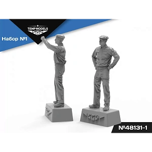 Figures (resin) 1/48 Russian Aerospace Forces Technicians. SET No. 1-1 (Temp Models)
