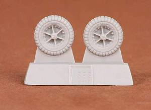 Additions (3D resin printing) 1/72 Messerschmitt Bf-109E-4/Bf-109E-7 wheels (designed to be used with Airfix kits)
