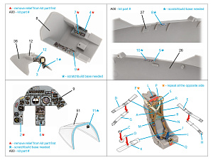 BAC/EE Lightning F.6 3D-Printed & coloured Interior on decal paper (Airfix)