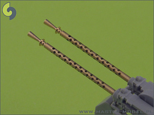 Aircraft detailing sets (brass) 1/35 Browning M2 aircraft .50 caliber (12.7mm) barrels with flash hiders (2pcs)