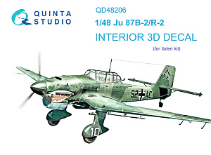 Ju 87B-2/R-2 3D-Printed & coloured Interior on decal paper (Italeri)