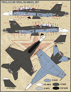 Decal 1/32 McDonnell-Douglas F/A-18C Hornet 164277 (Furball Aero-Design)