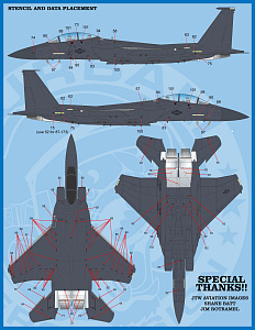 Decal 1/48 McDonnell F-15C/F-15E Heritage Eagles' (Furball Aero-Design)