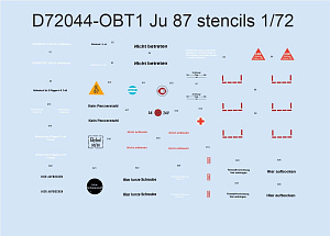 Decal 1/72 Ju 87 stencils (ACAD/AIR/ITAL/REV)