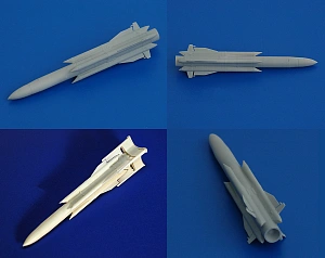 Additions (3D resin printing) 1/72 Aircraft guided missile Kh-31A with launcher AKU-58-1 (Advanced Modeling) 