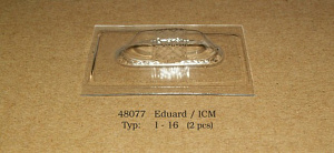 Vacu Canopy 1/48 I-16 - 2 pcs. (ICM/EDU) (Rob Taurus)