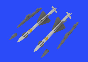 Additions (3D resin printing) 1/48 R-23R missiles for Mikoyan MiG-23 (designed to be used with Eduard kits and Trumpeter kits) 