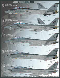Decal 1/48  'Color & Markings of US Navy Grumman F-14 Tomcats Part IX'  (Furball Aero-Design)