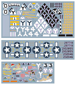 Decal 1/72 Boeing B-17F/B-17G Flying Fortress 15th Air Force (DK Decals)